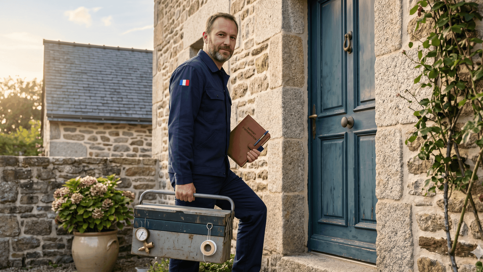 Intérieur breton rénové, lumière naturelle